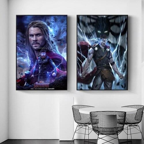 Marvel Movie Thor Avengers Superhero Posters Fashion Print Canvas Painting Home Living Room Decoration KidS Bedroom Decoration