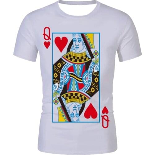 Fashion And fun Printed Poker Graphic Mens T-SHIRTS 3D Printed Trendy Sports Mens And Womens Oversized T-Shirts