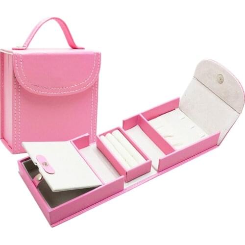 Portable Multi-Function Women Jewelry Box Storage Organizer Ring Earring Necklace Bracelet Display Holder Travel Case