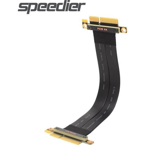 Riser PCIe 3.0 X4 Male To X4 Male Extension Jumpers High Speed Transmission TX RX Signal Direct Riser Extender Adapter PCI-E 4X