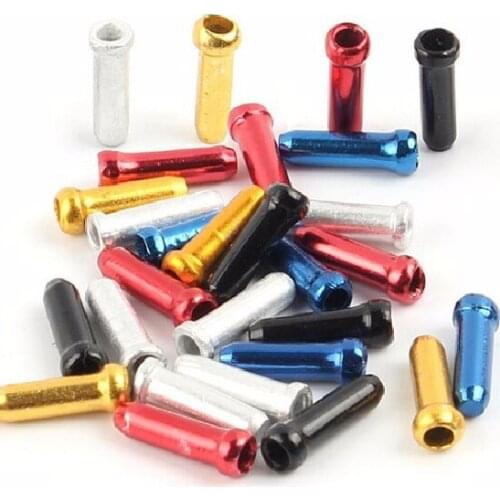20/50Pcs/Lot Aluminum Alloy Bike Bicycle Brake Shifter Inner Cable Tips Wire End Cap Crimps Bicycle Accessories For MTB Bike