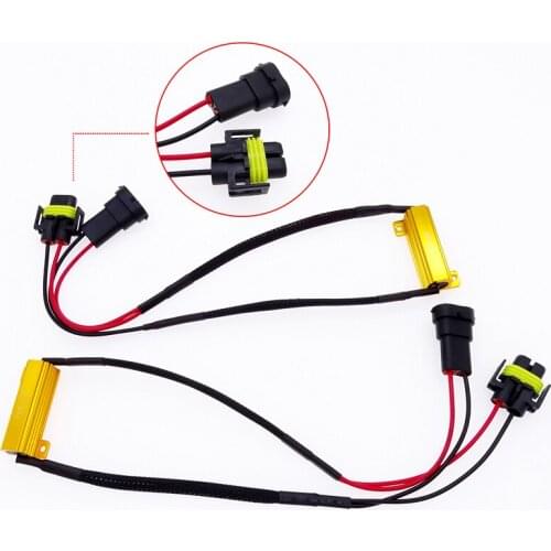 1 Pair Resistance LED Decoder Light Error Free Load Resistor Controller Warning Lamp Canceler 12V for H7 H11 9005 50W 6RJ 8RJ