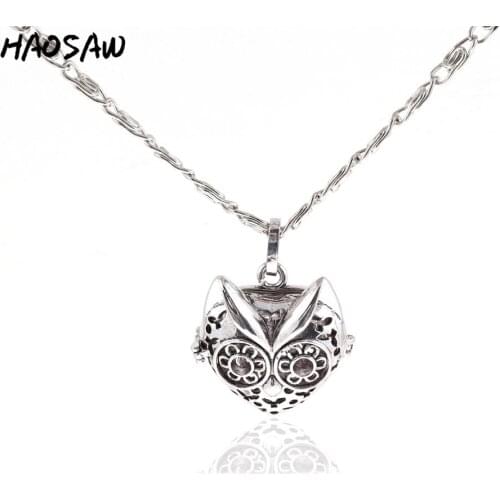 32mm Vintage Necklace Heart Animal Shape Flower Hollow Cage Delicate Charms Pendant For Women Gift Necklace Jewelry Findings