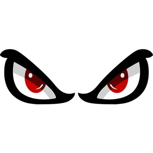 3D Simulation Shark Pattern Sticker Eye Rearview Mirror Car Reflective Sticker Motorcycle Sticker 6cm*3cm