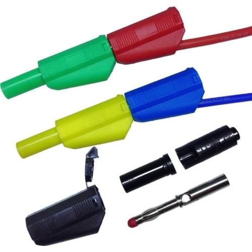 5pcs Insulated Shrouded Safety 4mm Stackable Banana Plug Soldering Type BP4501