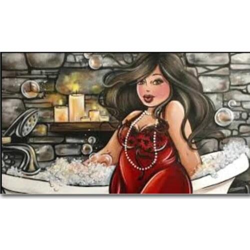 5D round/square Diy diamond painting cartoon Fat Lady needlework full diamond embroidery mosaic modern home decoration gift