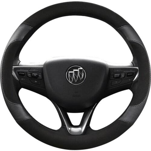 Microfiber Leather Car Steering Wheel Covers Interior Accessories 38cm for Buick lacrosse Excellet Verano Regal Car Styling