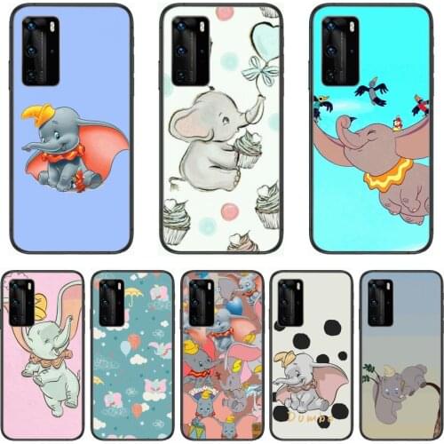 Disney Dumbo Flying Elephant Phone Case For Huawei P 40 30 20 10 9 8 Lite E Pro Plus Black Etui Coque Painting Hoesjes comic fa