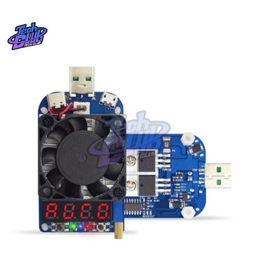 25W Electronic Test Load resistor USB Interface Battery Discharge Capacity Tester with Fan Adjustable Current Module DC4-25V