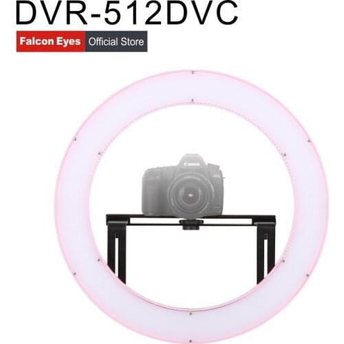 FALCON EYES LED Light Ring 31W Studio/Film/Makeup Fotografia Continuous Lighting Selfie Lamp Youtube Video Live DVR-512DVC Pink