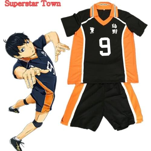 Haikyuu Karasuno Cosplay Shoyo Hinata Costume High School Uniform Kageyama Tobio Jersey Teamsports Jersey Japanese Anime
