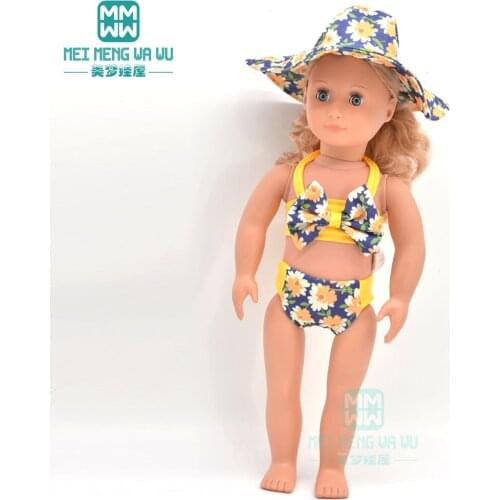 Doll clothes Halter swimsuit fit 18 Inch American Doll Accessories Girls toys Birthday