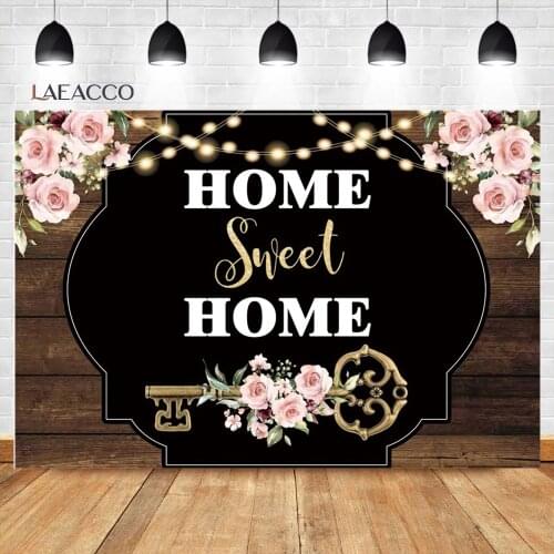 Laeacco Sweet Home Gathering Photocall Happiness key Board Background Customized Family Poster Portrait Photography Backdrops