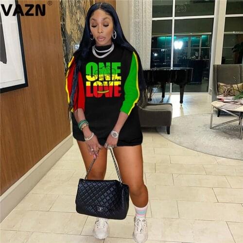 VAZN New 2020 Letter Pleated Chic Ladies Slim Elegant Female Mini Dress Club Birthday Shinny Dress Full Sleeve Sheath Dresses