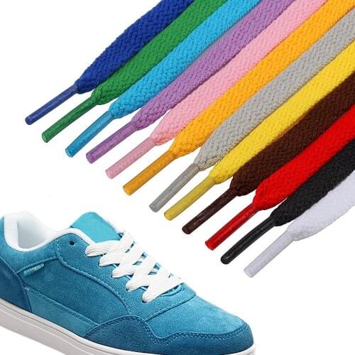 Shoelaces Single layer 8mm white colorful shoelaces