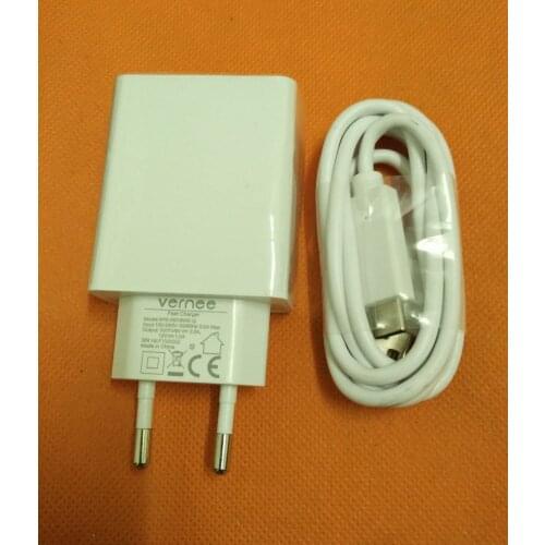 Original Travel Charger Plug Adapter+ Type C Cable for Vernee Apollo Lite HelioX20 MTK6797 Deca Core 5.5" FHD Free Shipping