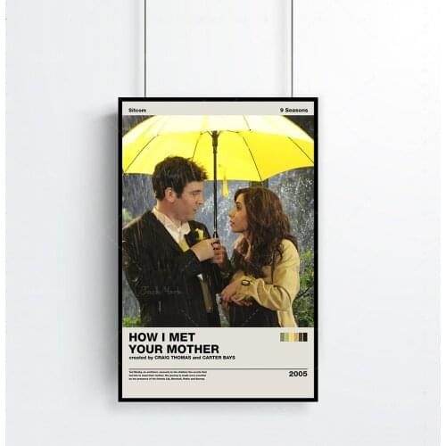 How I Met Your Mother Poster / Vintage Retro Art Print / Minimalist Poster / Wall Art / Gift Idea / Holiday Gift / Ted Mosby