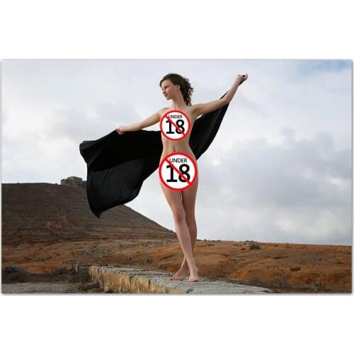 Sexy Girl in the Wild Poster Wall Picture Modern Style Painting Canvas Art of The Living Room