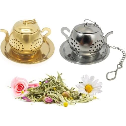 Stainless Steel Teapot Shape Tea Infuser Spice Flower Tea Strainer Herbal Filter Kitchen Teaware Accessories Tea Ball Teesieb