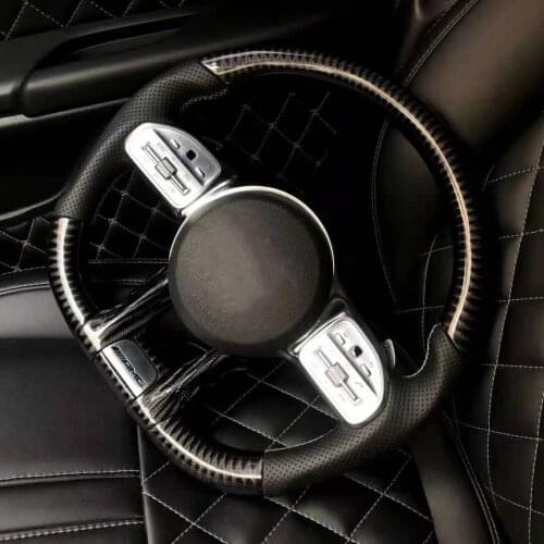 Cuatomized Carbon Fiber Sports Steering Wheel Alcantara Leather compatible for Mercedes-Benz G-Class 2013-2017