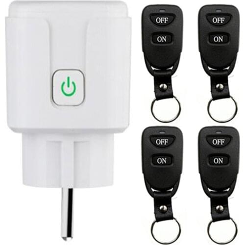 433 MHZ AC 110V 220V Wireless Remote Control Smart Socket EU Plug Wall 433mhz Programmable Electrical Outlet Switch