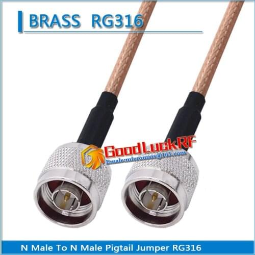 1X Pcs High-quality N Male to N Male Plug Dual N Male RF Connector Pigtail Jumper RG316 Cable 50 ohm Low Loss