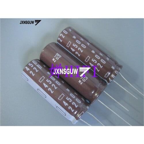 10PCS NIPPON W 450V220UF 18X50MM NCC electrolytic capacitor 220UF/450V CHEMI-CON 105degrees 220uF 450V