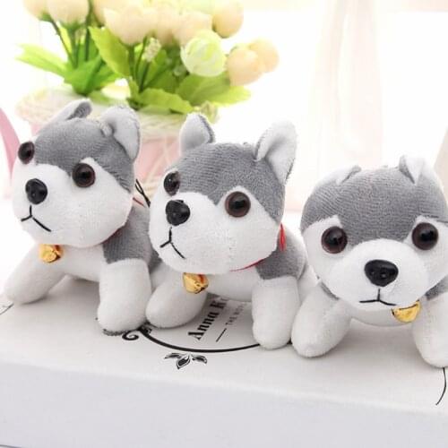 10CM Cute Husky Dog Plush Toys Stuffed Doll Kids Baby Toys Plush Husky Dolls Birthday Gift For Children Kids