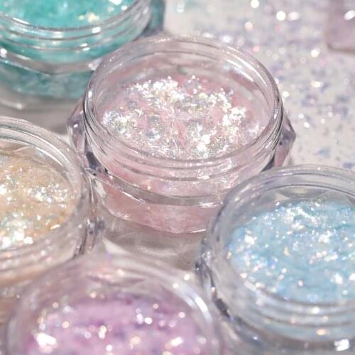 2021 Opal Flake Glitter -6Colors Polarized Manicure Ultra-Thin Sequins Powder Brocade Snow Velvet Powder Opal Nail Glitter H