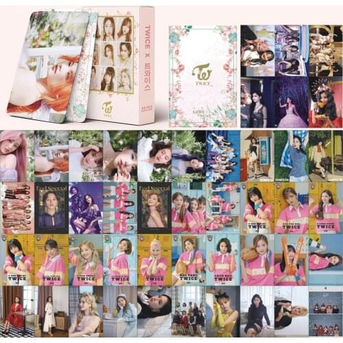 54pcs/set KPOP TWICE Girls New Fancy Album HD Lomo Card Photo Card Photocard Poster Self Made Album Card