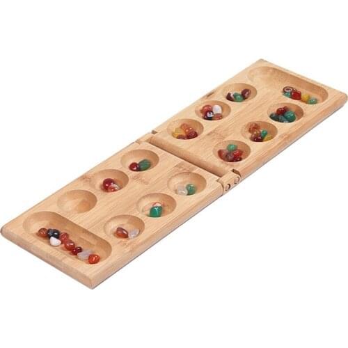 African Gem Chess Classic Strategy Toys Mancala Game Party Game Folding Chess Board Children Toys Families Board Games