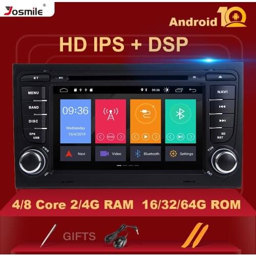 4GB 2 Din Car Radio GPS Android 10 Car DVD Player for Audi A4 B8 S4 B6 B7 RS4 8E 8H B9Seat Exeo 2002-2008 Navigation Multimedia