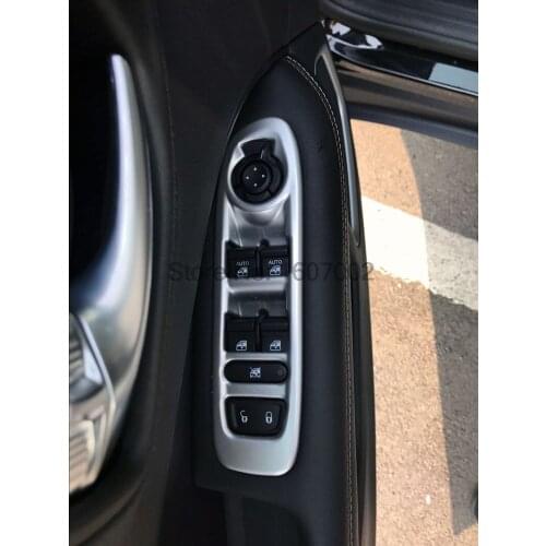 Car Accessoires For Jeep Compass Second Generation 2017 2018 ABS Matte Window Button Control Panel Cover For Left Hand Drive