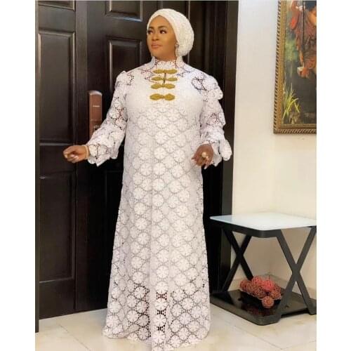 Off White Nigerian African Lace Fabric 2021 High Quality Lace 100% Cotton Lace Guipure Cord Lace Fabric For Wedding Party J4726