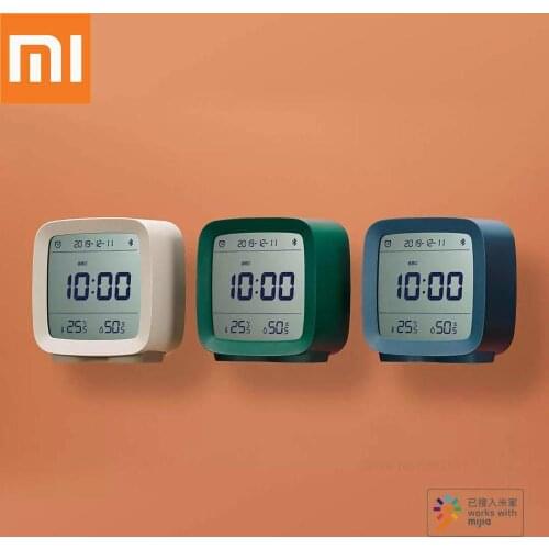Original Xiaomi Smart Home Cleargrass Bluetooth Alarm Clock Temperature Humidity Monitoring Night Light With Display LCD Screen