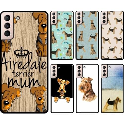 Airedale Terrier Dog Cover For Samsung Galaxy S20 FE S8 S9 S10 Plus Note 9 10 Note 20 Ultra S21 Phone Case