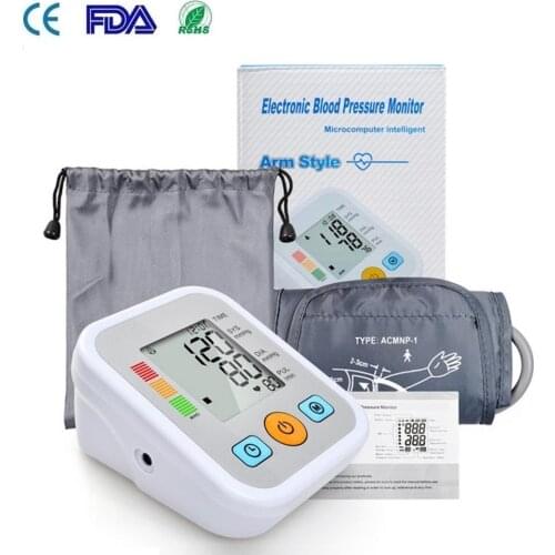 Digital Upper Arm Blood Pressure Monitor Heart Beat Rate Pulse Meter Tonometer Sphygmomanometer Pulsometer Automatic Measure