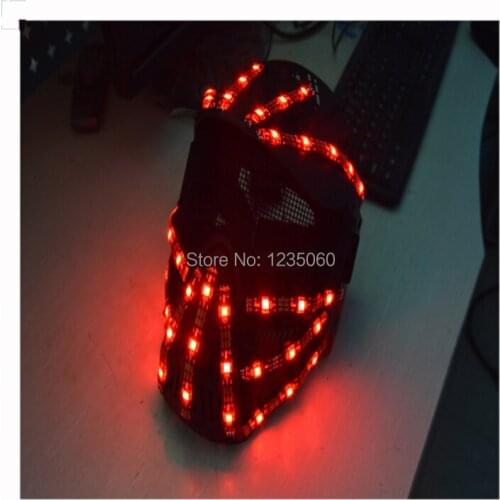 Colorful RGB LED Luminous Growing Flashing Helmet Halloween Christmas Headwear Mask Hat For Dancing Bar DJ Club Party Show