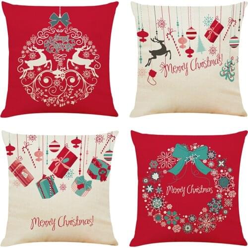 Art Style Cushion Cover Decorative Pillows Fashion Boho Seat Cushions Home Decor Soft Flax Throw Pillow Sofa Animals Pillowcase