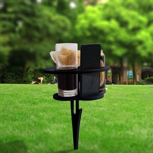 Wooden Double Layer Portable Folding Picnic Outdoor Wine Table for Garden Porch Beach Snack Table Outdoor Party Picnic