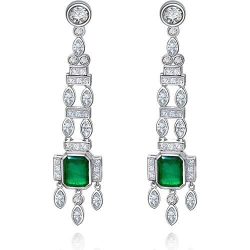 Designer Fashion 925 Sterling Silver Jewelry 3A Cubic Zirconia Party Earring