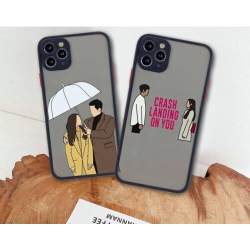 Crash Landing On You Phone Case For iphone 12 11 Pro Max Mini XS 8 7 Plus X SE 2020 XR Matte Transparent Cover