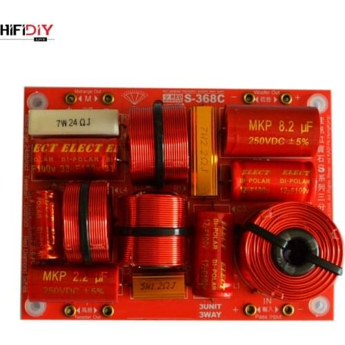 HIFIDIY LIVE S-368C 3 Way 3 speaker Unit (tweeter + mid +bass )HiFi Home Speakers audio Frequency Divider Crossover Filters