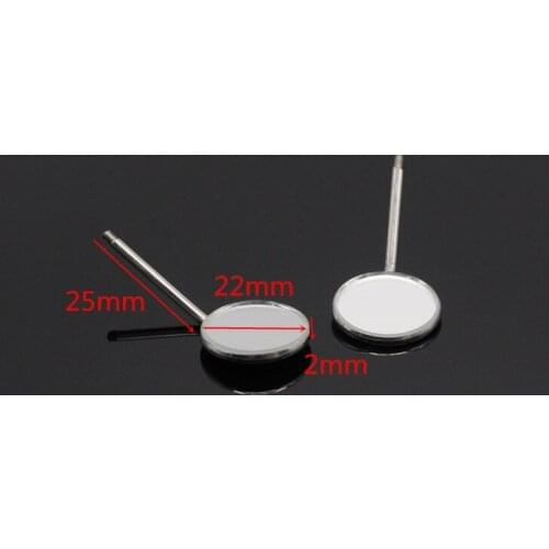 Surgical Instruments Replace Tools Mirror Plain Oral Care 22mm For Dental Lab
