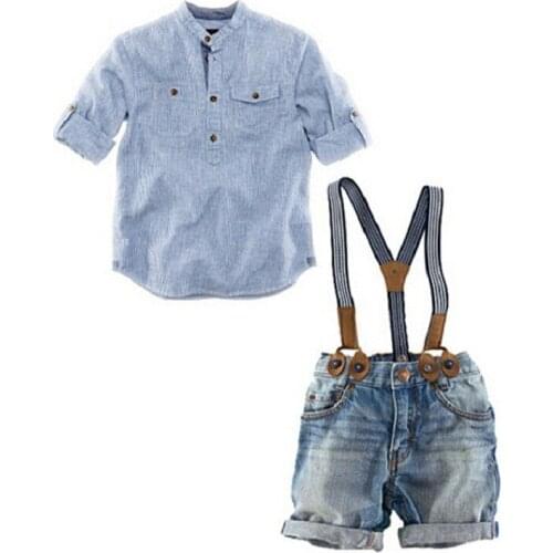 Toddlers Boys Clothes Set Summer Baby Suit Shorts Shirt 1 2 3 5 Year Children Kid Clothes Suits Formal Wedding Party Costume