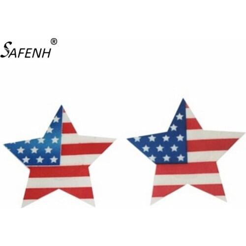Paste Breast Star Shape American Flag Design Bra Adhesive erotic lingerie Stickers Nipple Cover Milk Paste for Sexy Women Ladies
