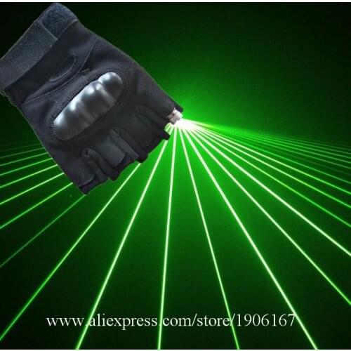2016 New 532nm Luminous Green Laserman Show DJ Gloves With 1 pcs Laser For Stage Show Party Dance DJ Club Free Shipping