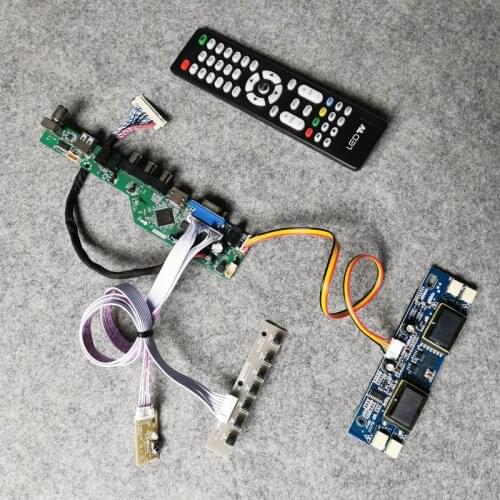 Panel 1280*1024 LVDS 30pin For CLAA190EA03/CLAA170EA02/07/CLAA170ES01 LCD display controller board 4CCFL VGA+AV+USB DIY kit