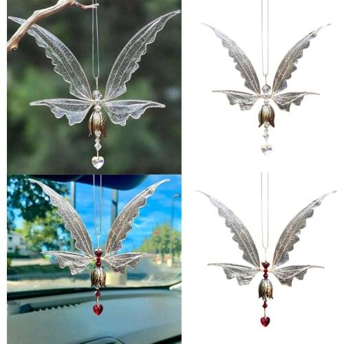 Butterfly Fairy Crystals Hanging Ornament Pendants for Home,Office ,Garden Decoration