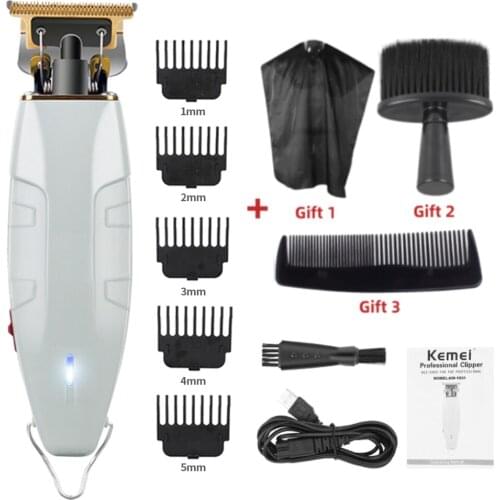 Professional Hair Clipper Trimmer Men Electric Cordless Hair Trimmer Baldheaded T Blade Haircutter Machine with Gift